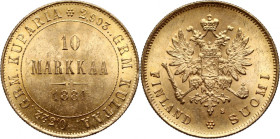 Finland, Alexander II, 10 Mark 1881 S, Helsinki