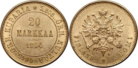 Finland, Nicholas II, 20 Mark 1904 L, Helsinki