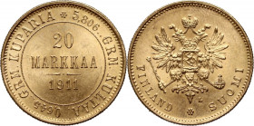Finland, Nicholas II, 20 Markkaa 1911 L, Helsinki
