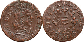 France, Maximilian III, Double Tournois 1642, Henrichemont