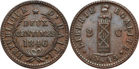 Haiti, 2 Centimes 1864