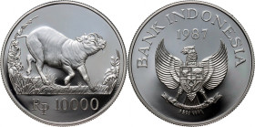 Indonesia, 10000 Rupiah 1987, Babi rusa, Wildlife