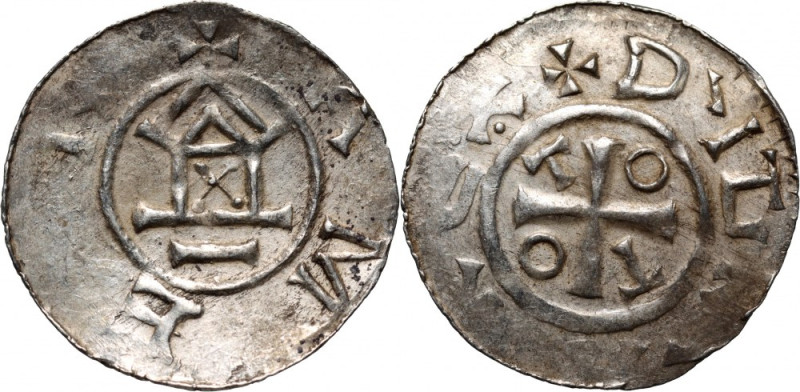 Germany, Saxony, Otto III 983-1002, Denar, AMEN type Weight 0,99 g. AMEN on reve...