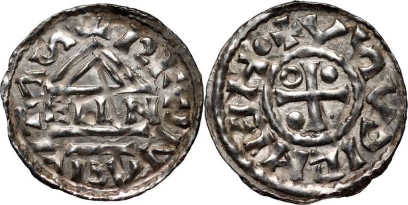Germany, Bayern, Heinrich II der Zänker 985-995, Denar, Regensburg, mintmaster E...