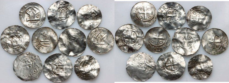 Germany, Otto and Adelaide 983-991, set of Denar, (10 pieces) Weight (total) 12,...