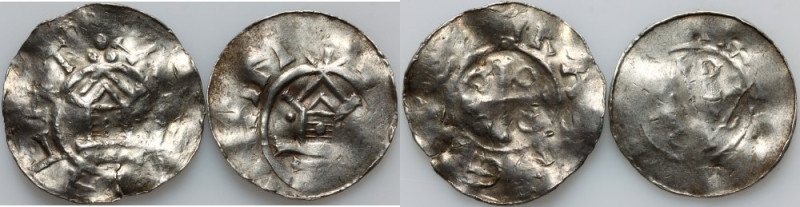 Germany, Otto and Adelaide 983-991, set of Denar, (2 pieces) Weight (total) 2,67...