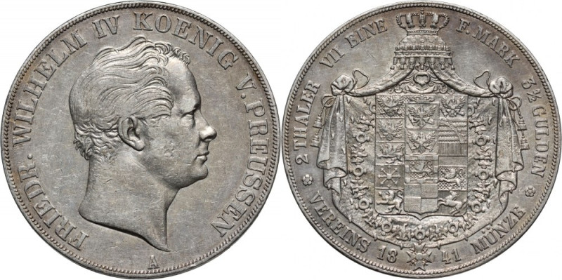 Germany, Prussia, Friedrich Wilhelm IV, 2 Thaler 1841 A, Berlin Silver 37,02 g. ...