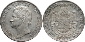 Germany, Saxony, John I, Thaler 1857 F, Dresden
