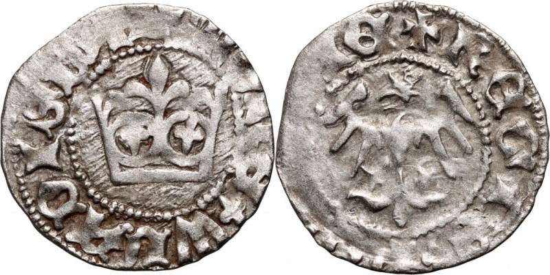 Władysław Jagiełło 1386-1434, półgrosz, Kraków, bez sygnatur Reference: Kopicki ...