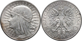 II RP, 10 złotych 1932, Warszawa, Głowa Kobiety