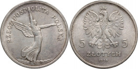 II RP, 5 złotych 1928, Warszawa, Nike