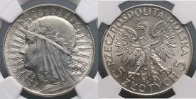 II RP, 5 złotych 1933, Głowa Kobiety