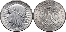 II RP, 5 złotych 1934, Warszawa, Głowa Kobiety