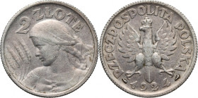 II RP, 2 złote 1924, Paryż, Żniwiarka