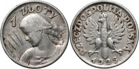 II RP, 1 złoty 1925, Londyn, Żniwiarka