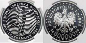 III RP, 300000 złotych 1993, XVII Zimowe Igrzyska Olimpijskie Lillehammer 1994