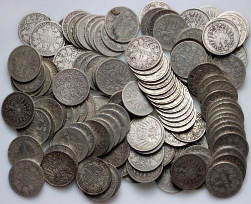 Germany, set of coins 1 Mark, (130 pieces)