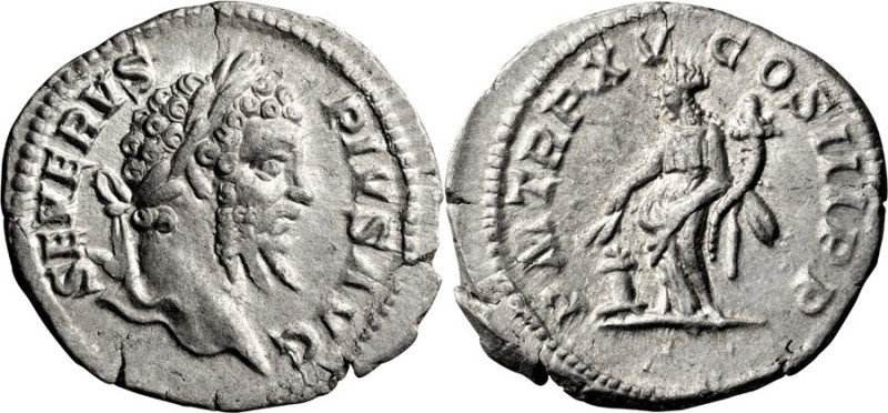 Septimius Severus. Denarius; Septimius Severus; 193-211 AD, Rome, 207 AD, Denari...