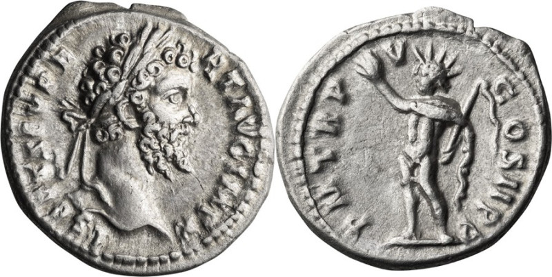 Septimius Severus. Denarius; Septimius Severus; 193-211 AD, New-style Eastern Mi...