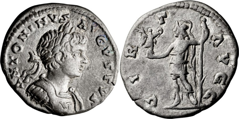 Caracalla. Denarius; Caracalla; 198-217 AD, New-style Eastern Mint, c. 199-200 A...