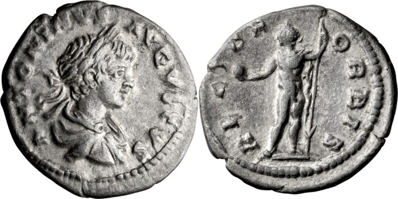Caracalla. Denarius; Caracalla; 198-217 AD, New-style Eastern Mint, c. 200 AD, D...