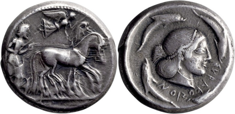 Sicily, Syracuse. Tetradrachm; Sicily, Syracuse; Deinomenid Tyranny, 485-465 BC,...