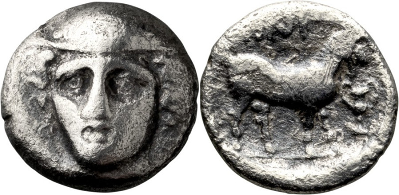 Thrace, Ainos. Alexandria Diobol; Thrace, Ainos; c. 390-387 BC, Diobol, 1.02g. C...