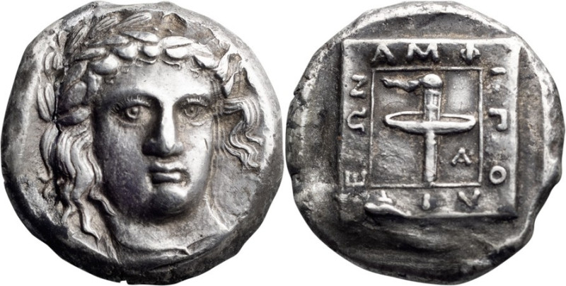 Macedonia, Amphipolis. Tetradrachm; Macedonia, Amphipolis; Likely 366/5 BC, Tetr...