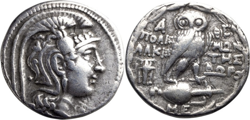 Attica, Athens. Tetradrachm; Attica, Athens; Circa 165-42 BC, New Style Tetradra...
