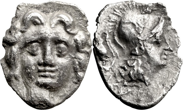 Pamphylia, Aspendus. 1/8 Obol; Pamphylia, Aspendus; c. 420-360 BC, Obol, 0.90g. ...