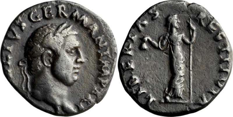 Vitellius. Denarius; Vitellius; 69 AD, Rome, Denarius, 3.17g. BM-13, Paris-41, C...