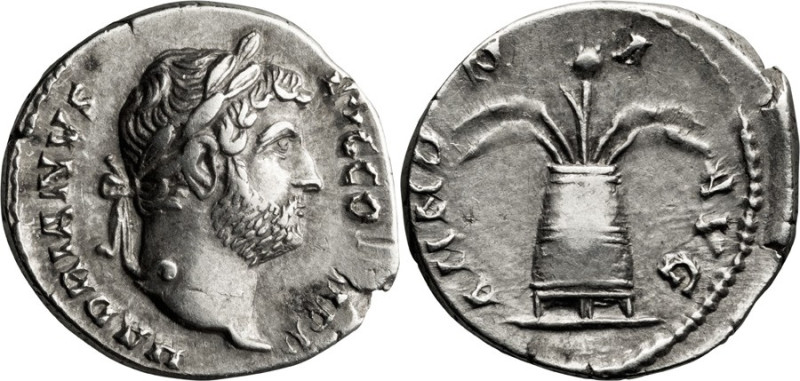 Hadrian. Denarius; Hadrian; 117-138 AD, Rome, c. 131-8 AD, Denarius, 3.43g. BM-5...