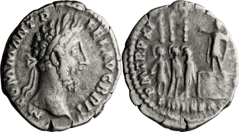 Commodus. Denarius; Commodus; 177-192 AD, Rome, 186 AD, Denarius, 2.45g. BM-199,...