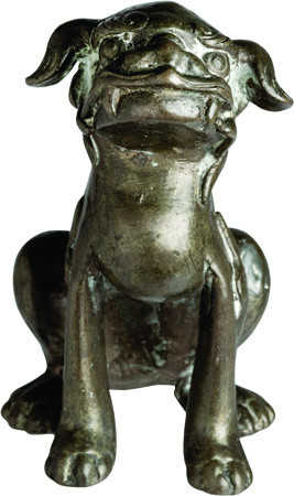 Japanese Bronze Edo Seated Karashishi; Japanese Bronze Edo Seated Karashishi, 17...