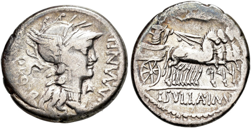 REPÚBLICA ROMANA. MANLIA. L. Manlius Torquatus. Denario. Acuñación oriental (82 ...