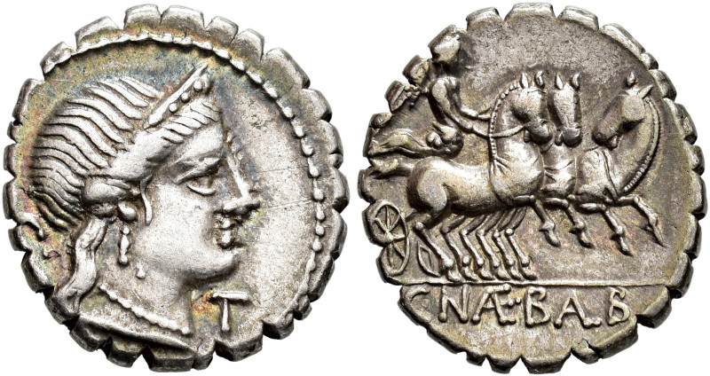 REPÚBLICA ROMANA. NAEVIA. C. Naevius Balbus. Denario. Roma (79 a.C.). A/ Cabeza ...