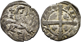 REINOS DE CASTILLA Y LEÓN. ALFONSO IX. Dinero. Marca C. VE 0,92 g. 17,28 mm. BMM-224. MBC-. 

Ex colección R. Cores.