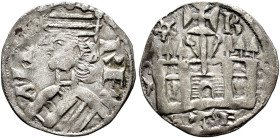 REINOS DE CASTILLA Y LEÓN. ALFONSO VIII. Dinero. ¿Burgos? Marca *-B. VE 0,95 g. 17,24 mm. BMM-313. MBC/MBC+. 

Ex colección R. Cores.