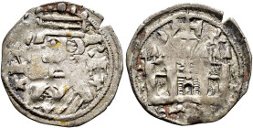 REINOS DE CASTILLA Y LEÓN. ALFONSO VIII. Dinero. Marca creciente y estrella. VE 0,93 g. 18,45 mm. BMM-322. Vanos. MBC. 

Ex colección R. Cores.