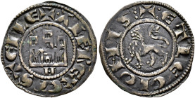 REINOS DE CASTILLA Y LEÓN. ALFONSO X. Dinero. ¿Murcia? Marca de ceca M. VE 1,01 g. 19,06 mm. BMM-347. MBC+. 

Ex colección R. Cores.