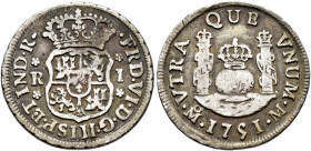 FERNANDO VI. Real. 1751. México. M. AR 3,16 g. 20,76 mm. VI-150; AC-190. MBC-.