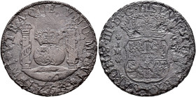 CARLOS III. 4 reales. 1766. Lima. JM. AR 12,61 g. 32,86 mm. VI-697; AC-825. Fuertes erosiones marinas. MBC-. Muy escasa.