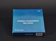 JUAN CARLOS I. 50 euros. Cincuentín conmemorativo de la FNMT. Estilos arquitectónicos. AR 168,75 g. En su estuche original y con certificado de autent...