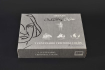JUAN CARLOS I. Estuche FNMT. Serie plata. V Centenario Cristóbal Colón. 2006. Estuche con cuatro monedas: 1 de 50 euros (cincuentín: AR 168,75 g.),Des...