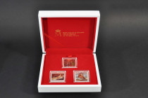 JUAN CARLOS I. Estuche FNMT. Bicentenario del Museo del Prado. 2009. 3 piezas de 10 euros (AR 31,41 g): La Maja desnuda de Goya, El Príncipe Baltasar ...