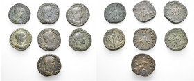 IMPERIO ROMANO. Lote de 7 sestercios: Trajano Decio, Maximino, Filipo I, Alejandro Severo, Julia Mamea y Gordiano III. MBC-/MBC.