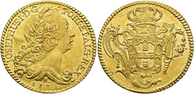 MONEDA EXTRANJERA. BRASIL. José I. 6400 reis. 1771. Río de Janeiro. R. AU 14,26 g. 31,6 mm. KM-172.2. R.B.O. EBC-/EBC.