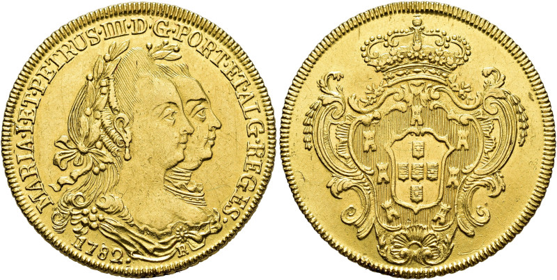 MONEDA EXTRANJERA. BRASIL. María I y Pedro III. 6400 reis. 1782. Río de Janeiro....