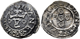 MONEDA EXTRANJERA. PORTUGAL. Juan III. Cinquinho. IOANES: 3R PORTVG. IOANES: 3R PORTVG. AR 0,59 g. 11,9 mm. Gomes-p. 171, var. Leves oxidaciones. MBC....