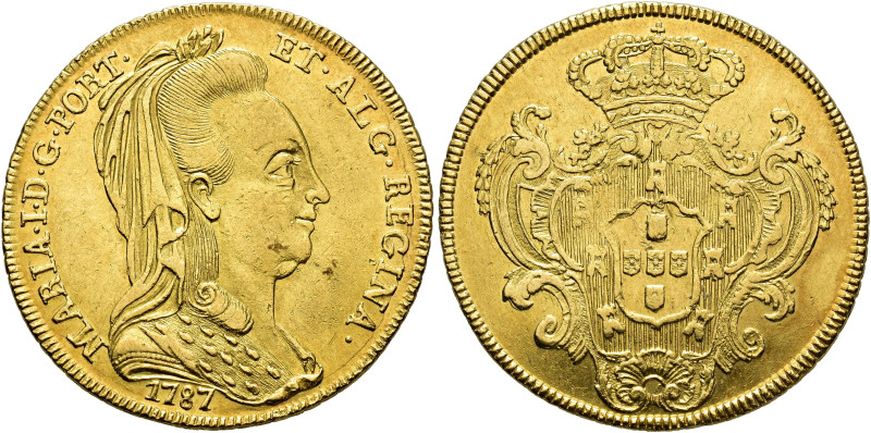 MONEDA EXTRANJERA. PORTUGAL. María I. 6400 reis. 1787. AU 14,23 g. 31,2 mm. KM-2...